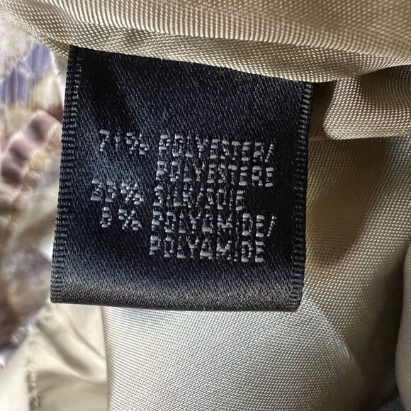 Lafayette 148 New York Metallic Abstract Print Shimmering Silk Blend Flare Skirt - Picture 5 of 14